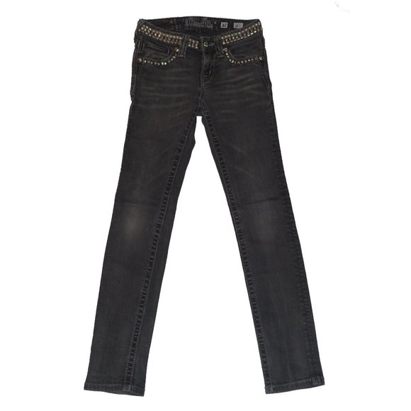 MISS ME 23x27 (Size 12) Girls Skinny Jeans - Picture 2 of 8